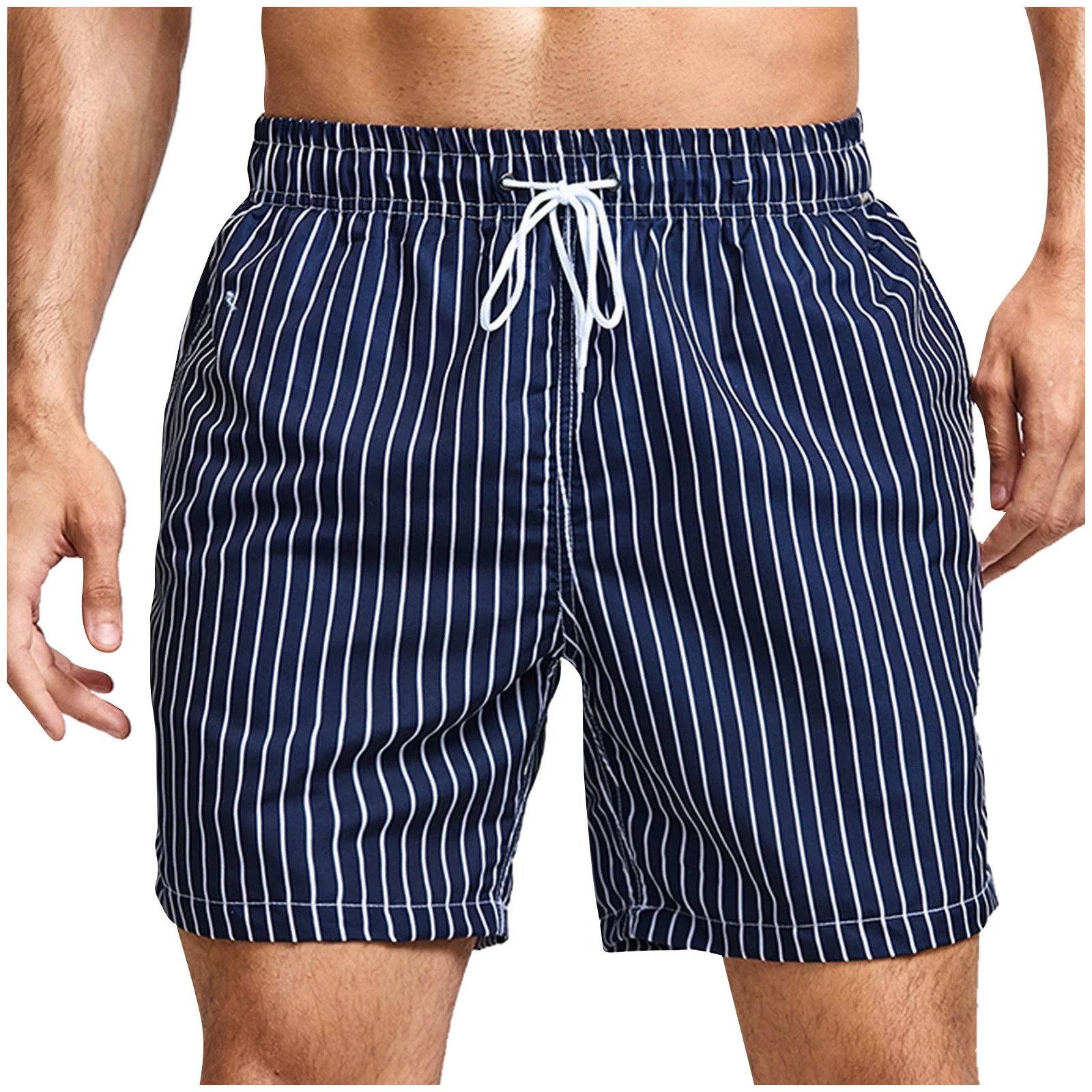 Stripe Shorts for Men Summer Swim Trunks Quick Dry Surf Boardshorts Bathing Suit with Mesh Lining... | Walmart (US)