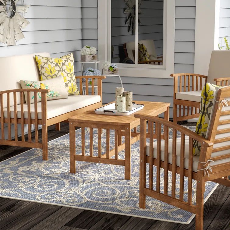 Delosreyes 4 - Person Outdoor Seating Group with Cushions | Wayfair North America