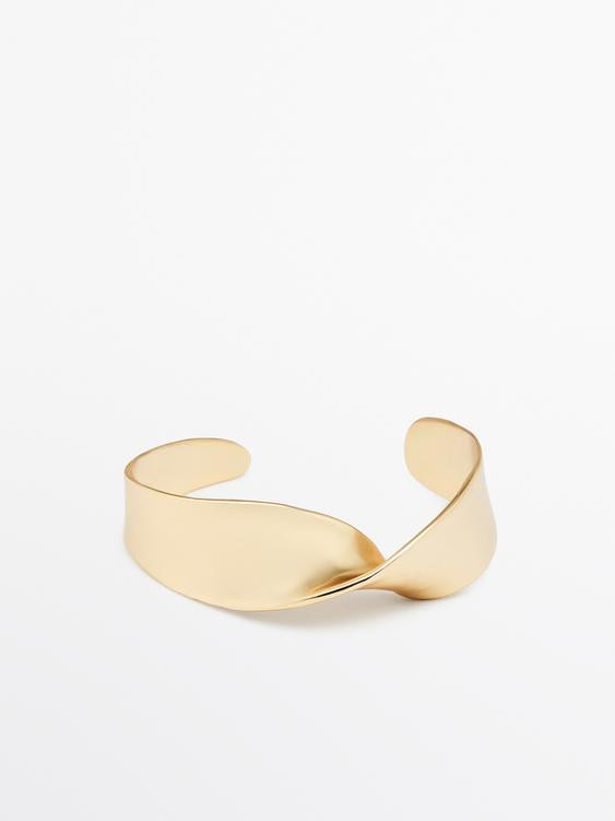 Wide textured bracelet | Zara US
