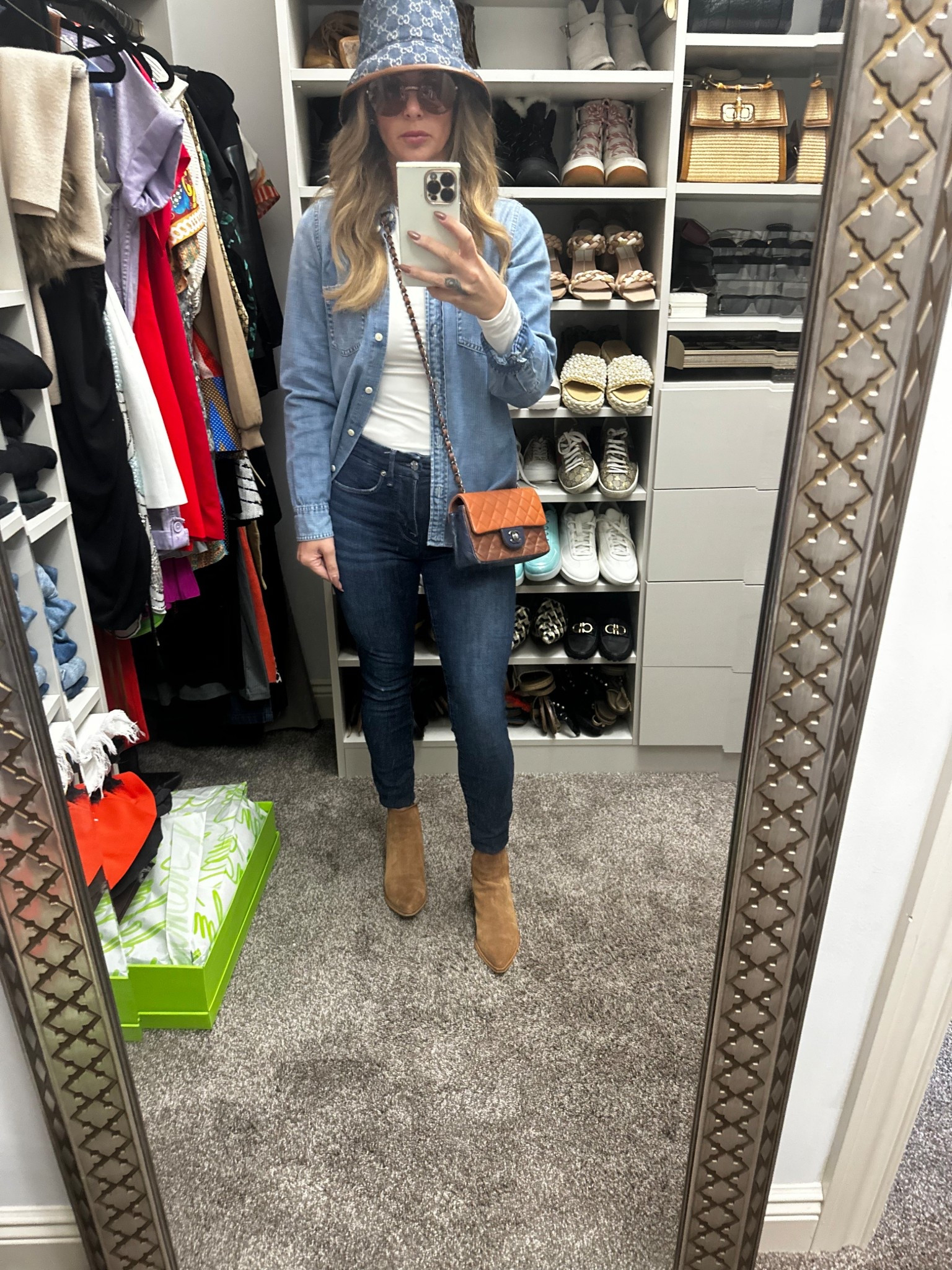 Quick mirror selfie before dinner out tonight. Denim accents are perfect for fall 👖

#LTKootd #LTKSeasonal #LTKGiftGuide