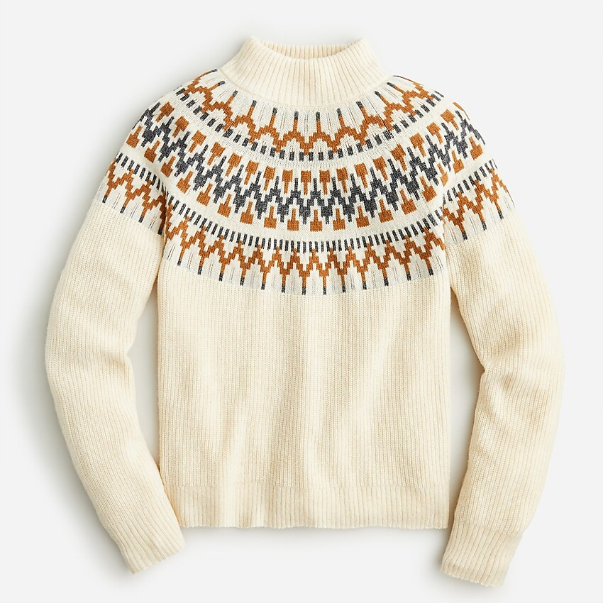 Fair Isle mockneck pullover sweater | J. Crew US