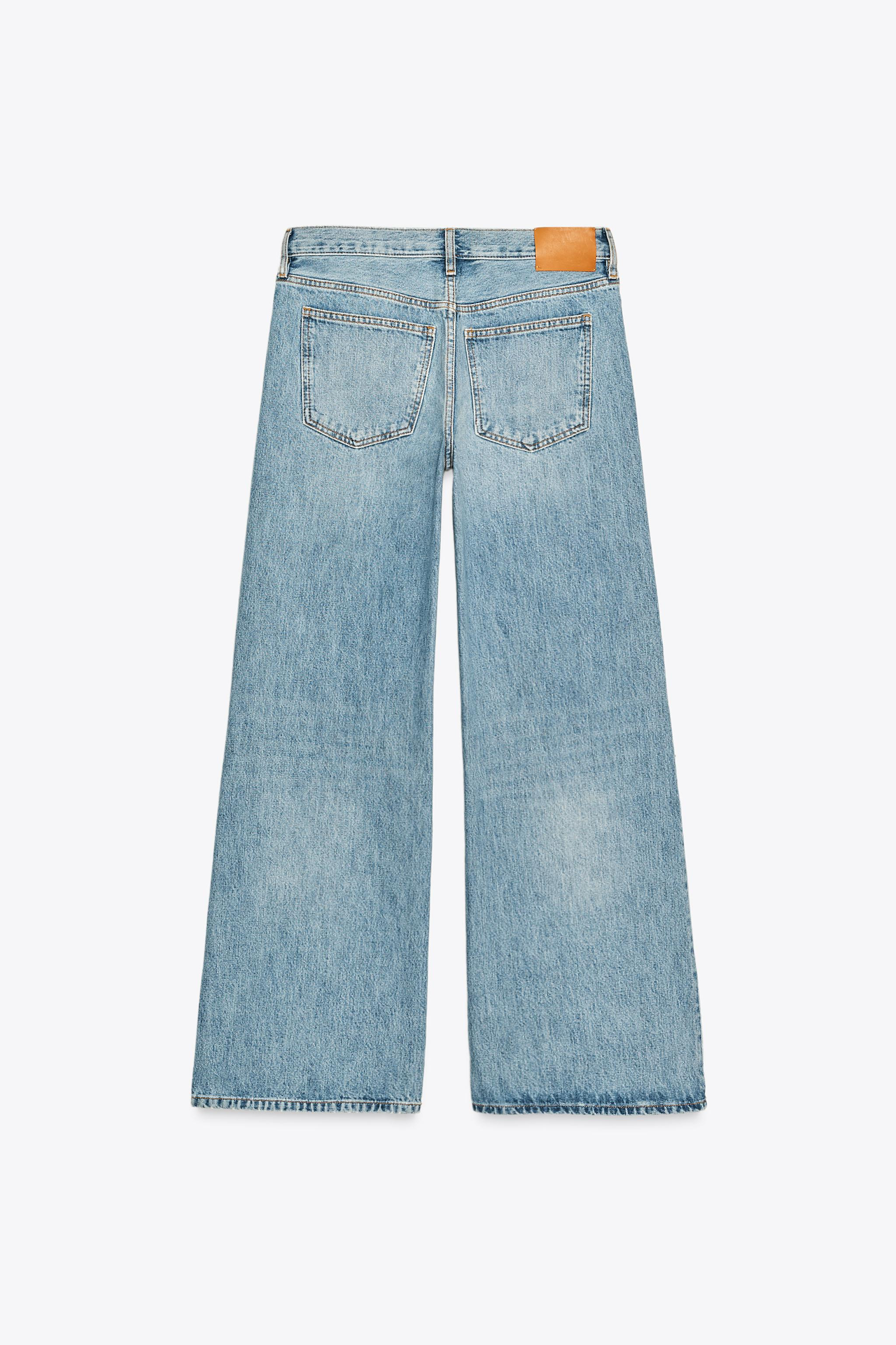 ZW COLLECTION WIDE LEG LOW RISE JEANS | Zara US