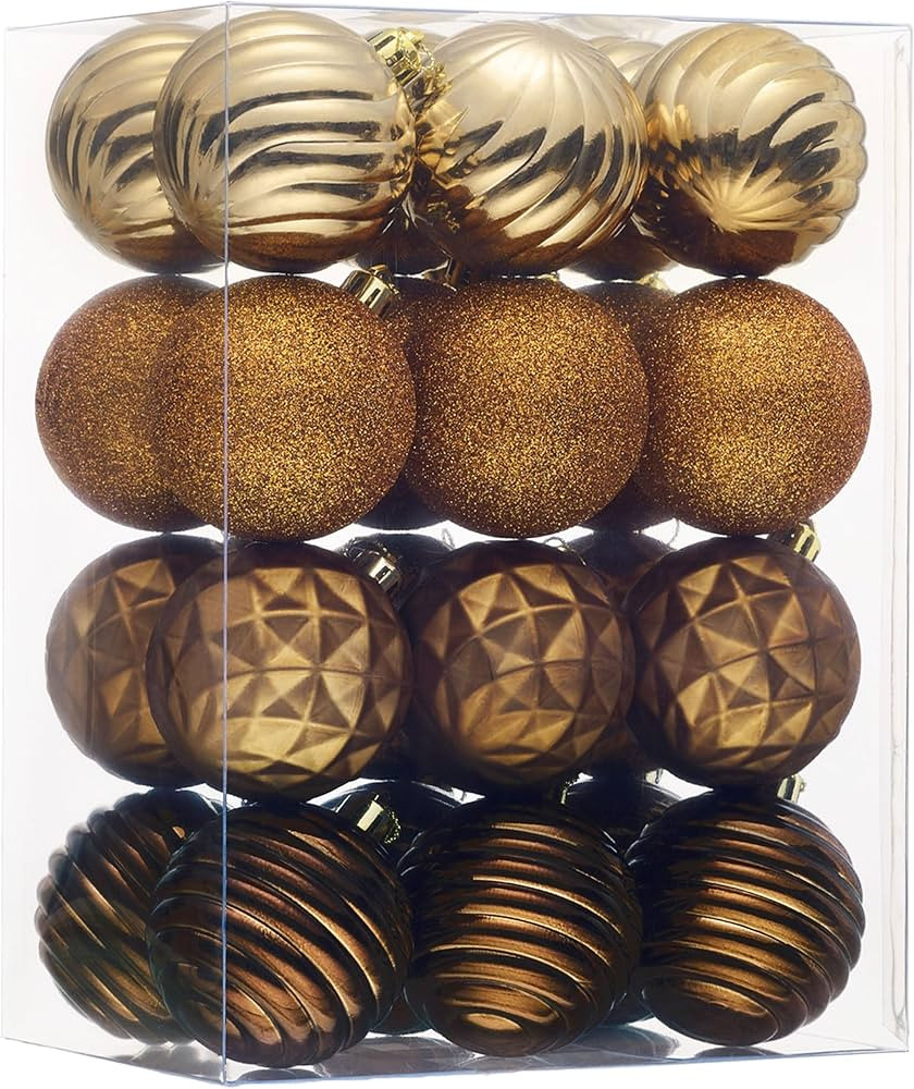 Valery Madelyn Christmas Tree Decorations Ornament Set for Fall Halloween Decor, 24ct Bronze Copp... | Amazon (US)