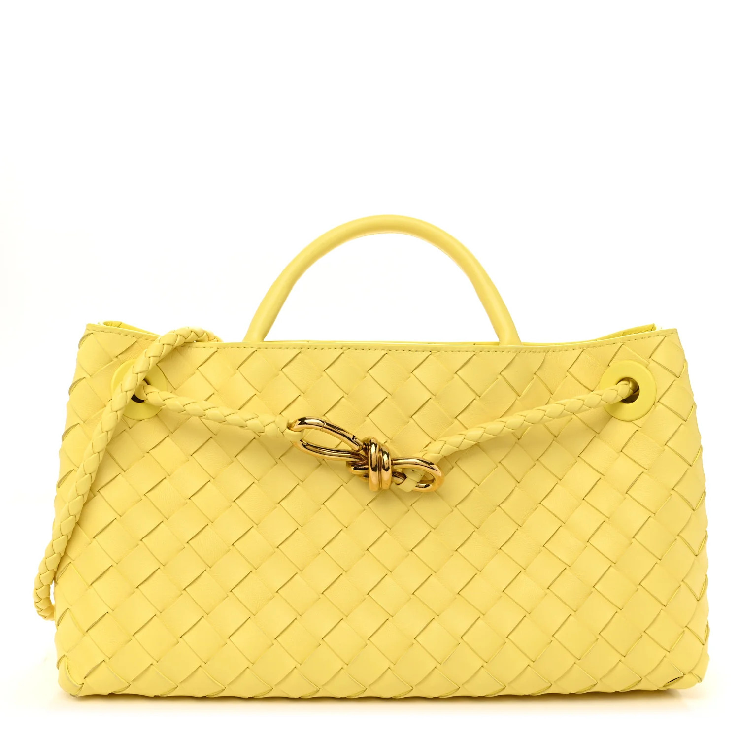 Nappa Intrecciato Small East West Andiamo Shoulder Bag Sherbert | FASHIONPHILE (US)