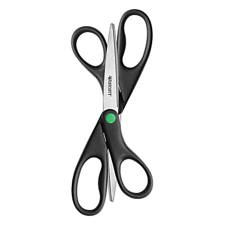 Westcott KleenEarth All Purpose Scissors 8  Straight Black Pack Of 2 - Office Depot | Office Depot and OfficeMax 