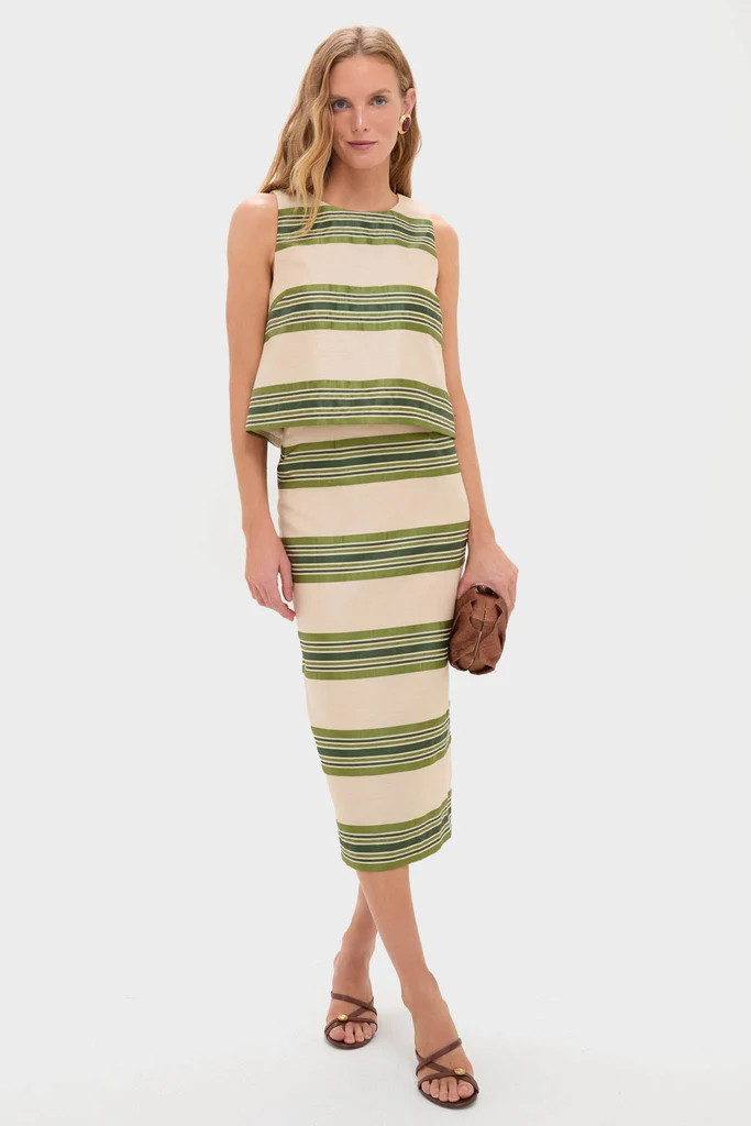 Satin Stripe Ellington Skirt | Tuckernuck (US)