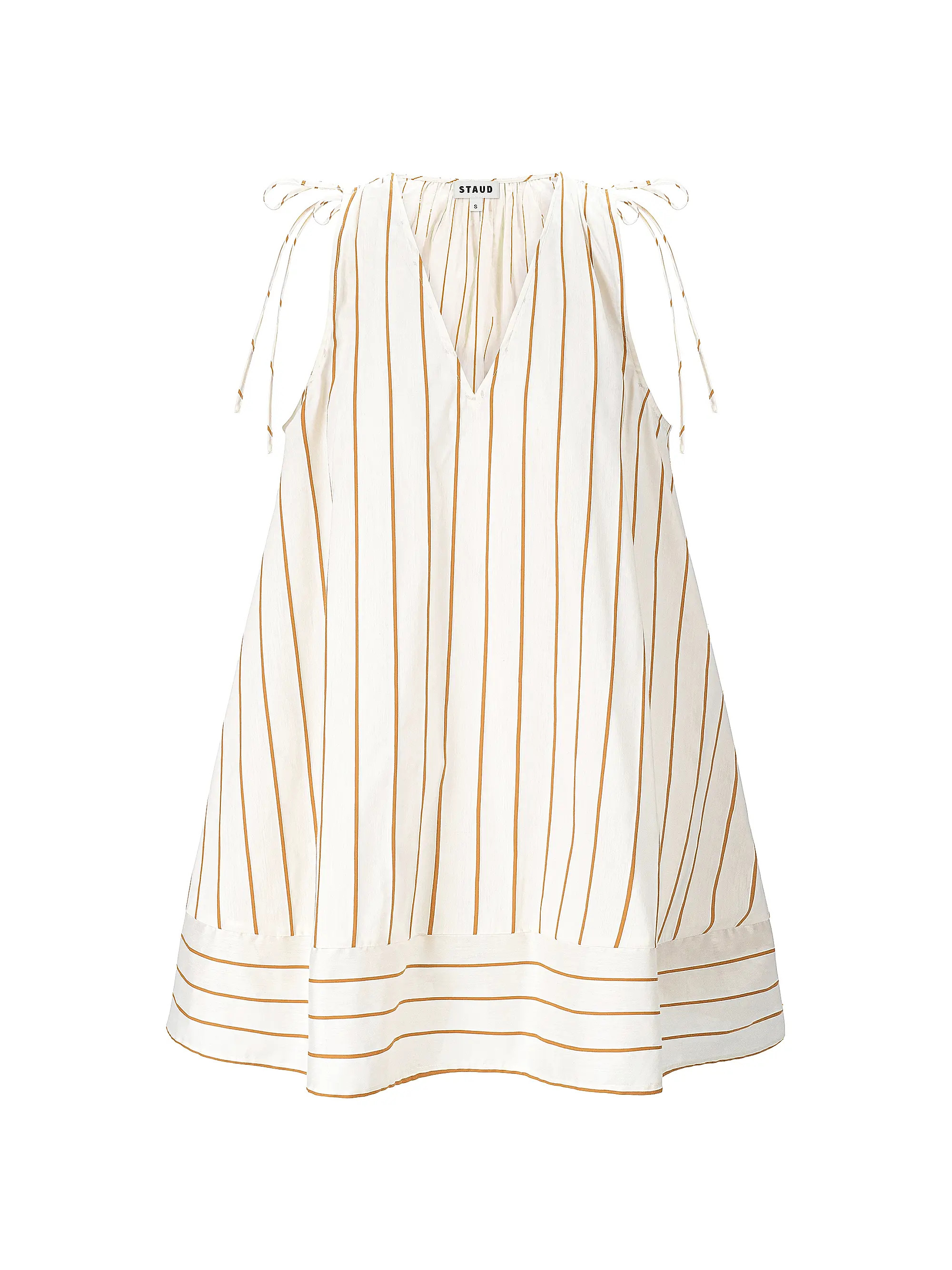 Elena Striped Cotton-Blend A-Line Minidress | Saks Fifth Avenue