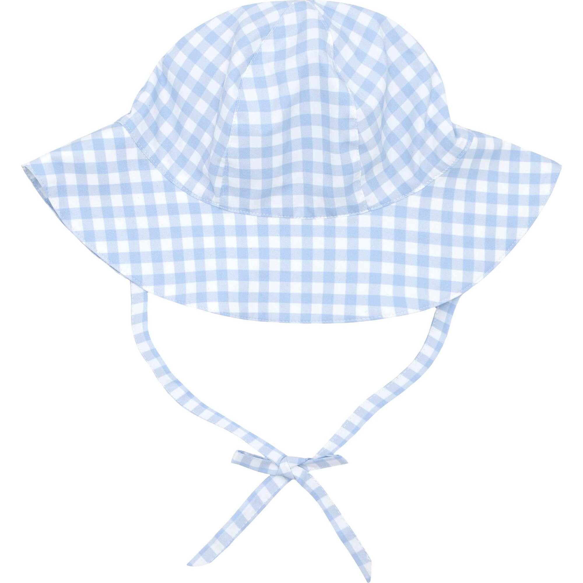 Unisex Baby Oasis Blue Gingham Sun Hat | Maisonette