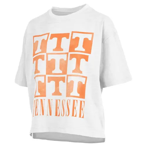 Women's Pressbox White Tennessee Volunteers Motley Crew Andy Waist Length Oversized T-Shirt at No... | Nordstrom