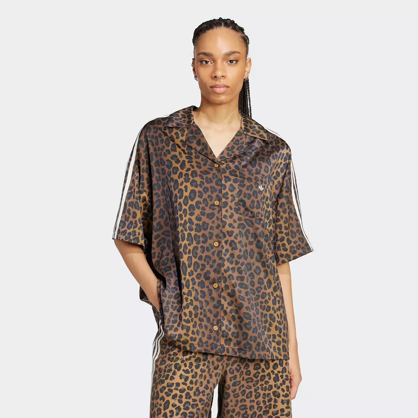 adidas Originals Women's Animal Print Satin Shirt | DICK'S Sporting Goods