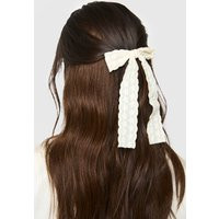 Womens Bridal Lace Hair Bow - White - One Size | boohoo (US & Canada)