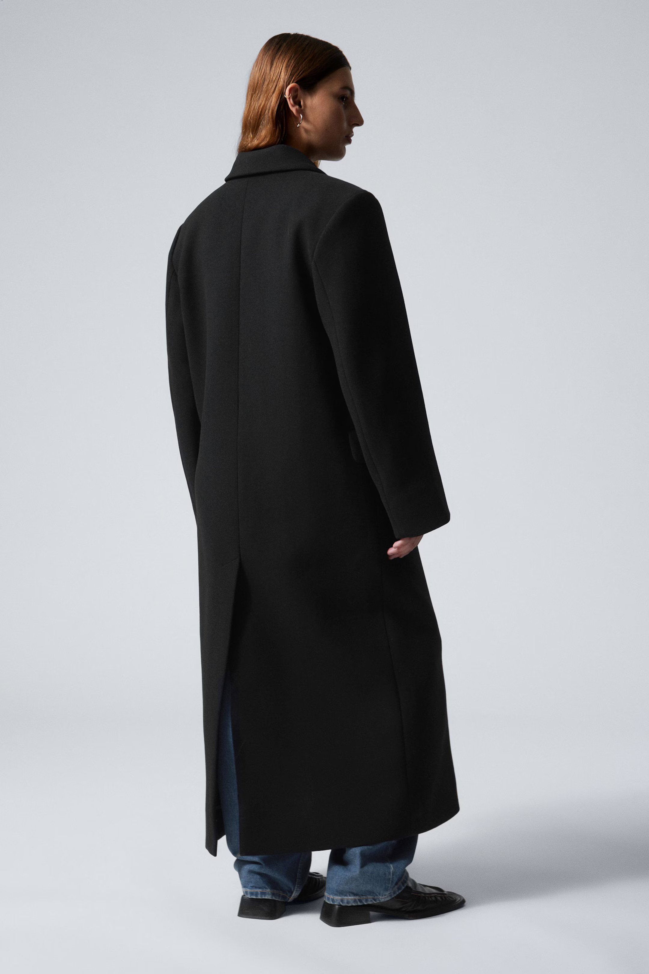 Oversized Double-Breasted Wool-Blend Coat | Weekday