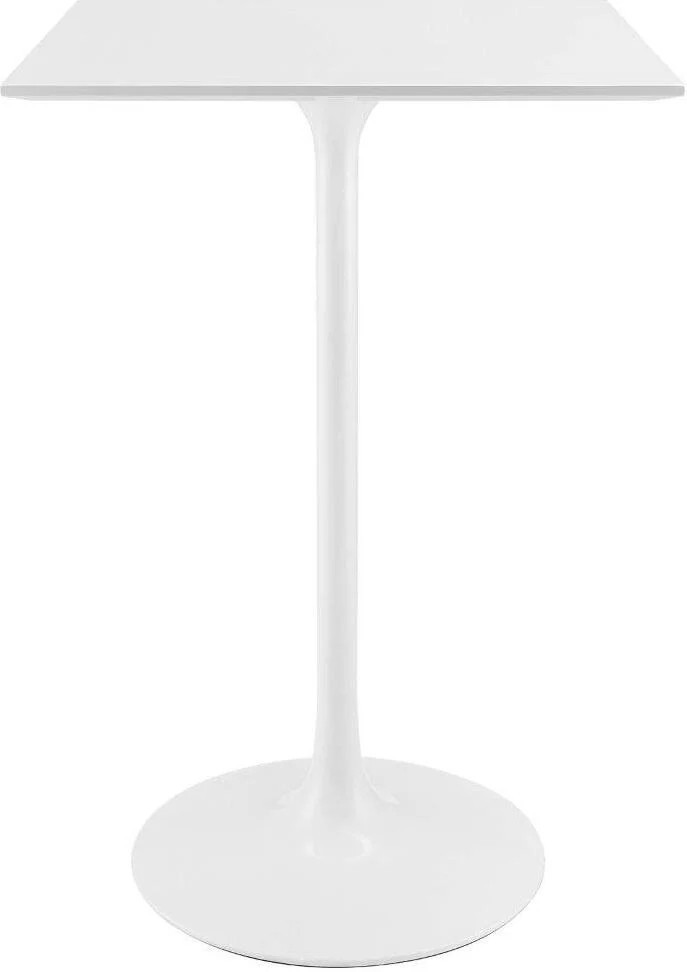 Lippa White 28 Inch Square Wood Top Bar Table EEI-1826-WHI | 1stopbedrooms