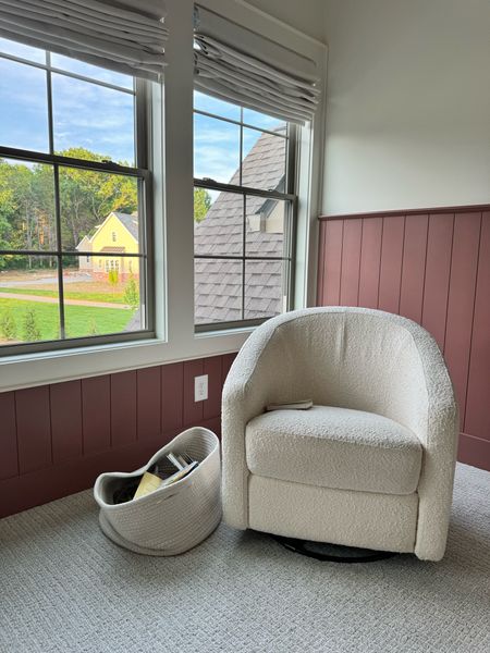 Nursery rocker we have in our 2 year old’s room. Love the boucle fabric and it’s a perfect fit for a smaller space. 

#LTKKids #LTKFamily #LTKBaby