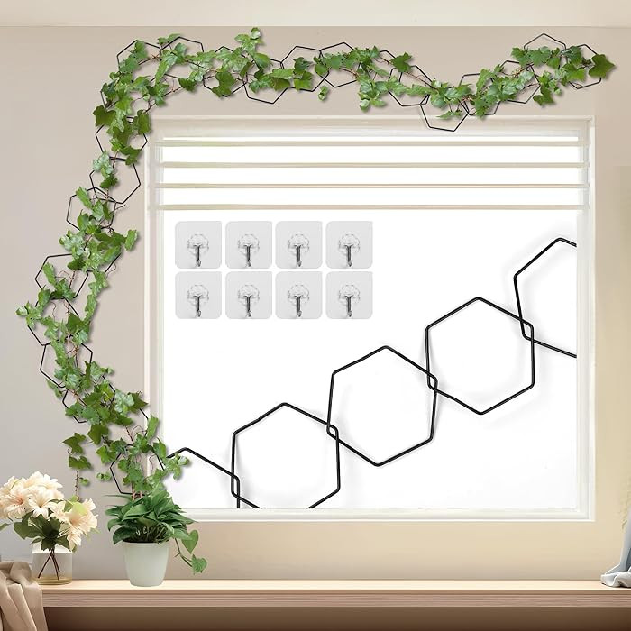 24 Pcs Chain Trellis for Climbing Plants, 120 Inch Long Metal Plant Trellis Indoor Outdoor, Garde... | Amazon (US)