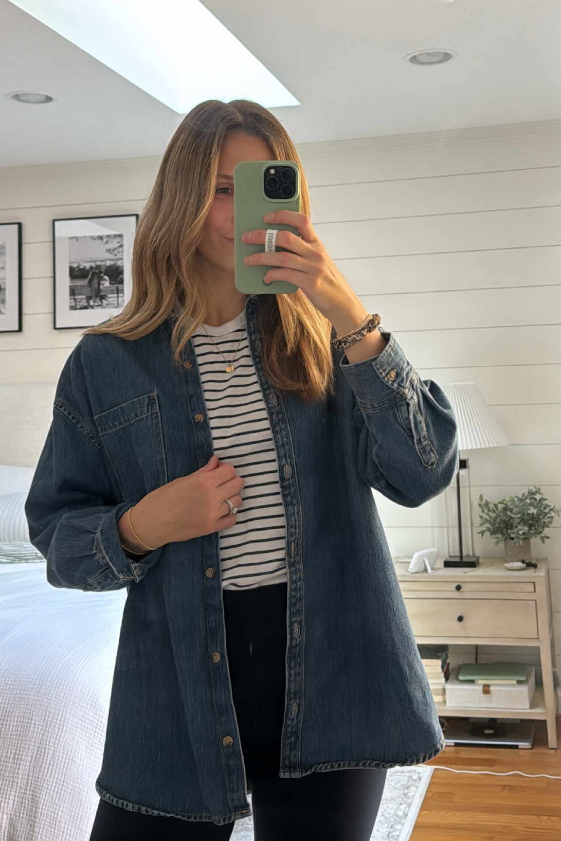 SAHM ootd 🤍

Wearing size small in the denim top and striped tee/ size 4 in leggings 

Mom outfits// fall clothes// mom style

#LTKFindsUnder50 #LTKStyleTip #LTKSaleAlert