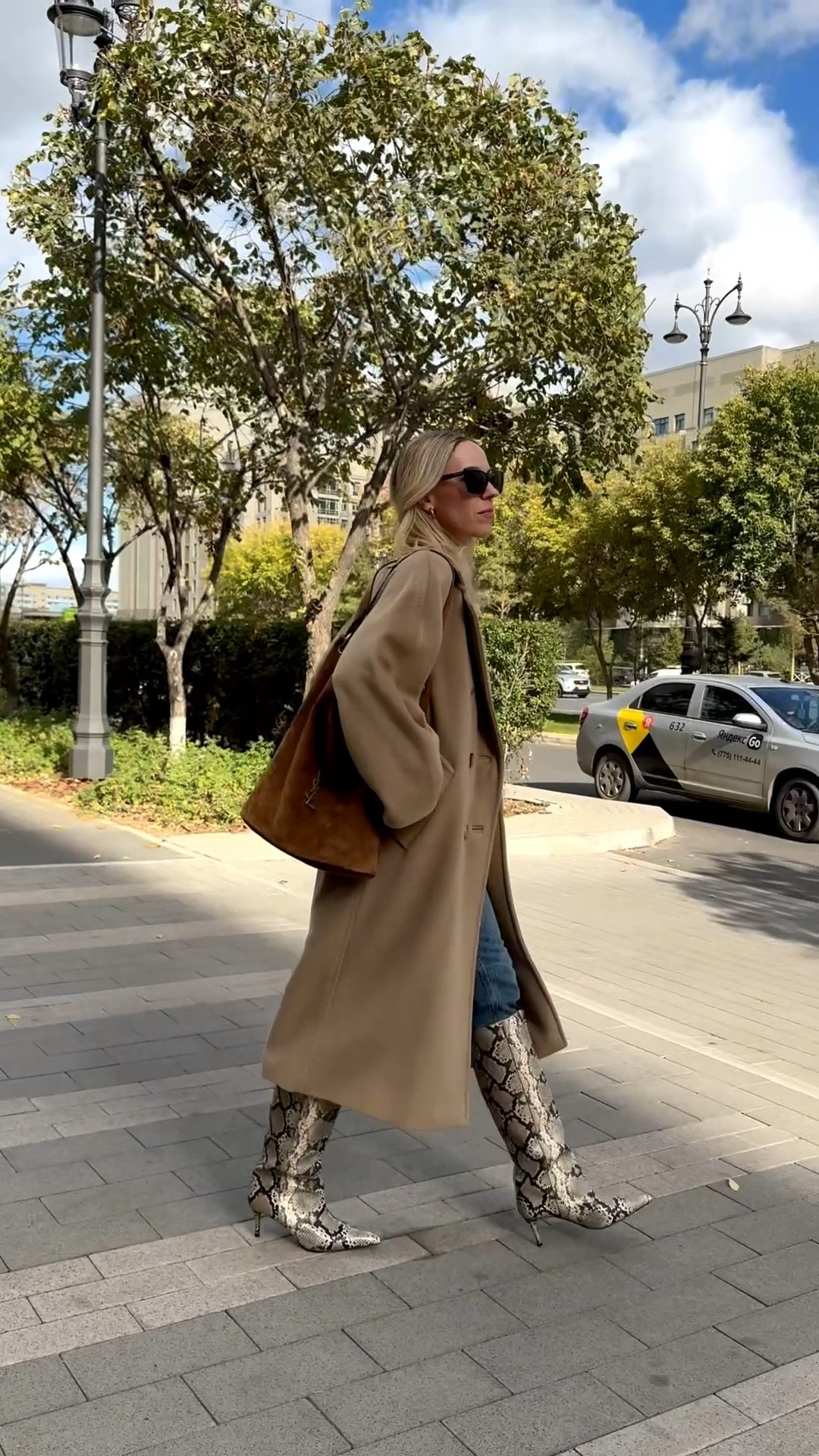 Camel coat spring outfit, Max Mara coat, snakeskin boots, suede Saint Laurent bucket bag

#LTKSeasonal #LTKootd #LTKOver40