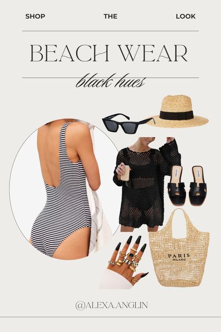 Beach wear || black hues 🖤

Shop my look // resort wear // swimsuits // coverups // swim accessories 

#LTKswim #LTKstyletip #LTKSeasonal