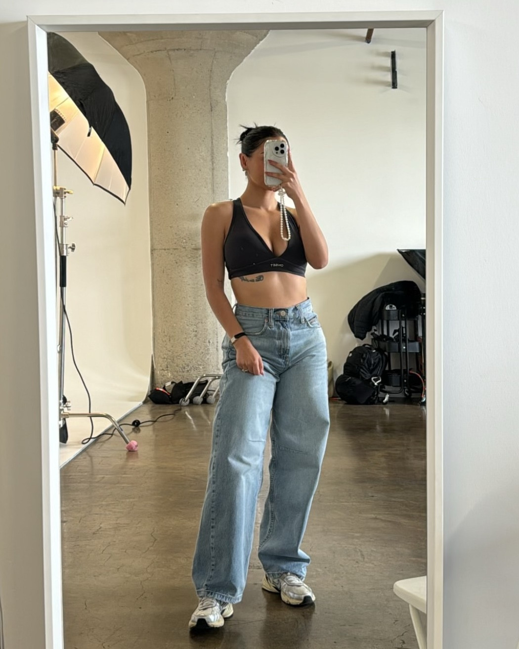 Current fave jeans! I get asked for link every time I post ♡ hehe I wear size (27) 