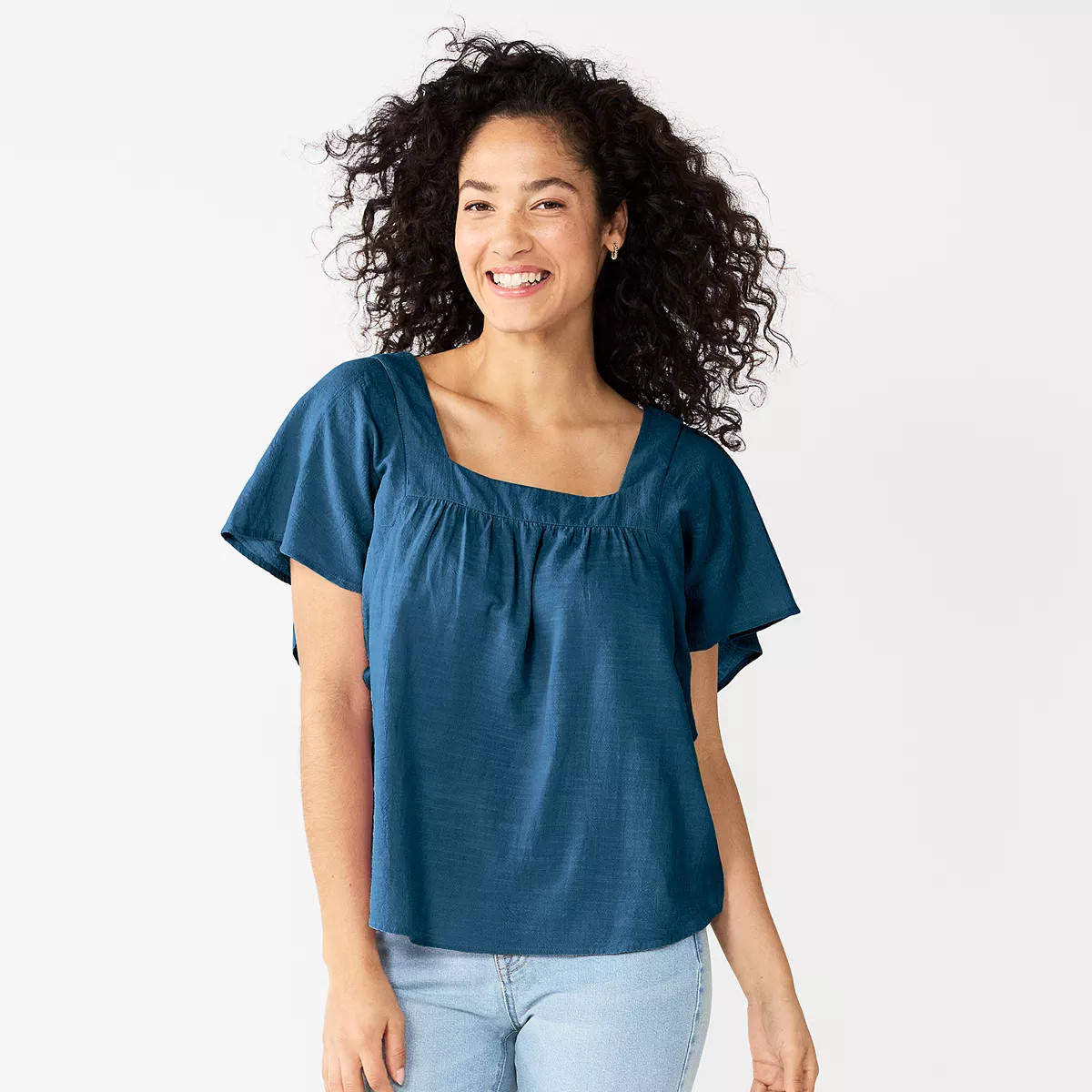 Women's Sonoma Goods For Life® Flutter Shoulder Top | Kohl's