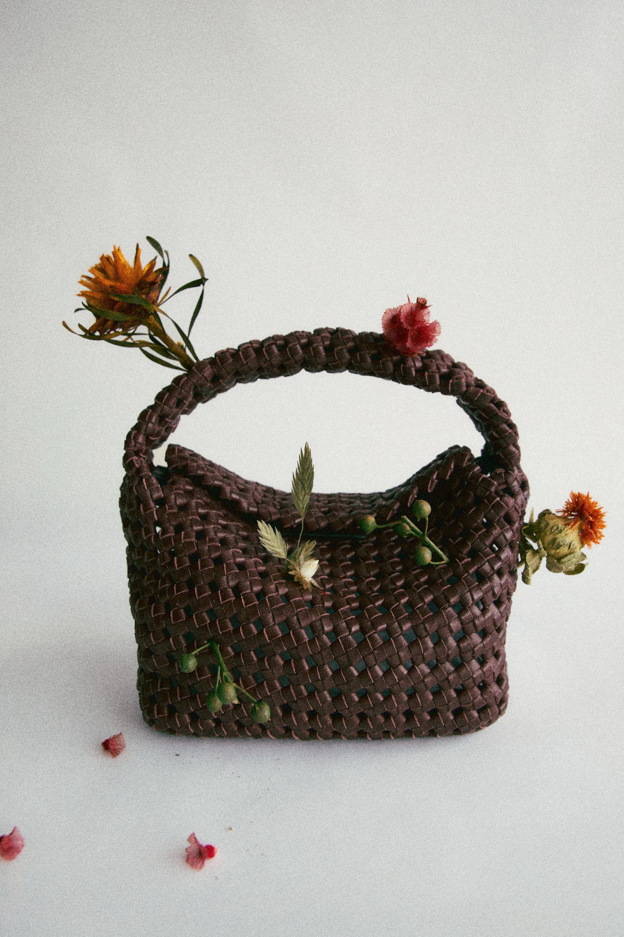 Mini borsa in pelle intrecciata | Massimo Dutti IT
