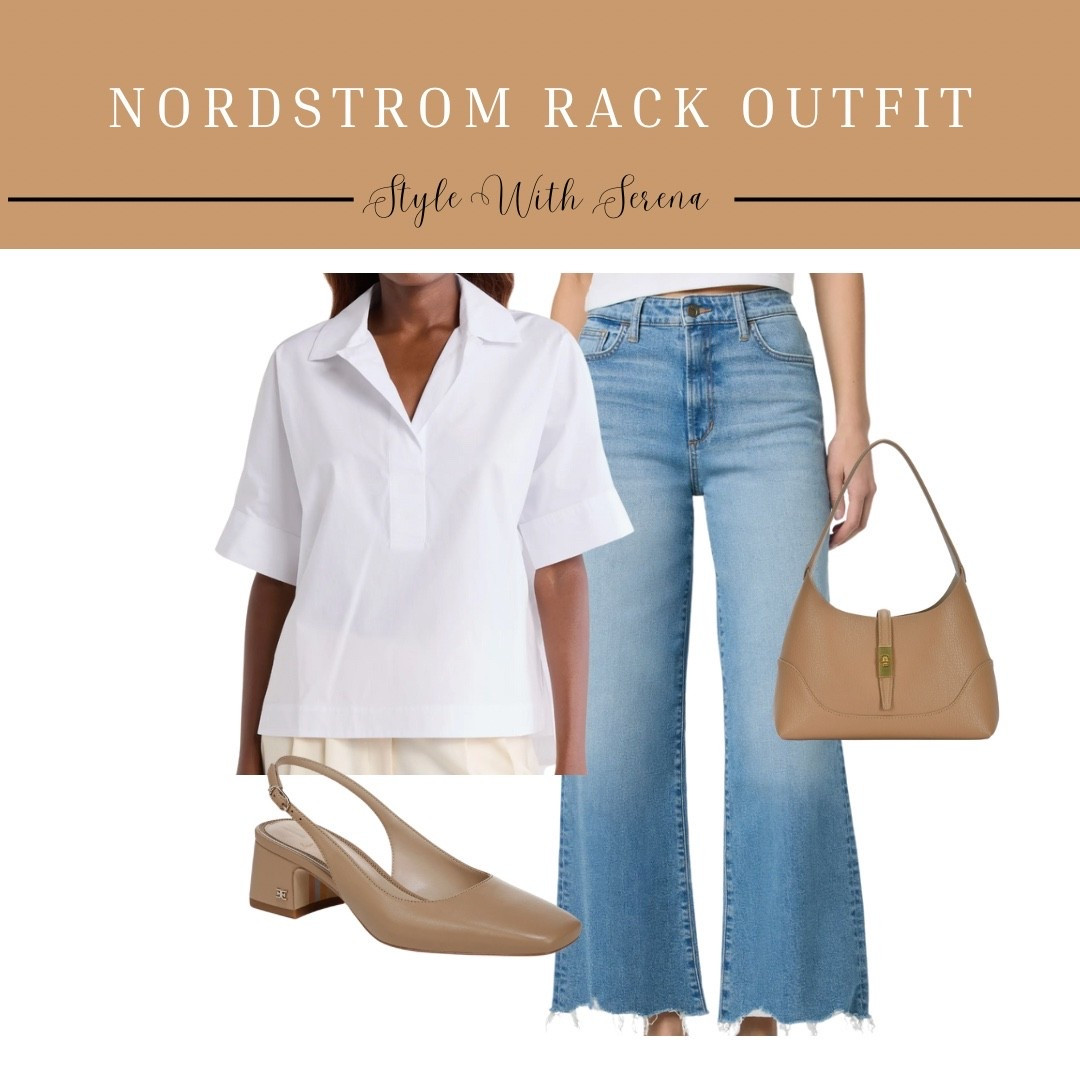 Nordstrom rack outfit 
Nordstrom rack 
White blouse 
Jeans 
Denim 
Handbag 

#LTKOver40 #LTKSaleAlert #LTKSeasonal