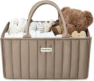 Blissful Diary Baby Diaper Caddy Basket, Stylish Baby Diaper Caddy Organizer, Storage Basket for ... | Amazon (US)