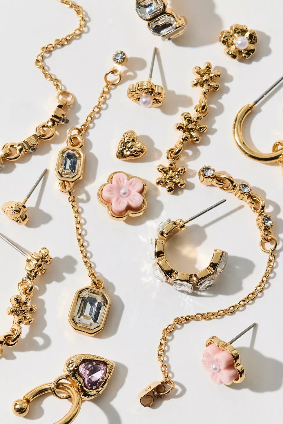 Floral Gem Multi-Pack Earrings Set | Urban Outfitters (US and RoW)
