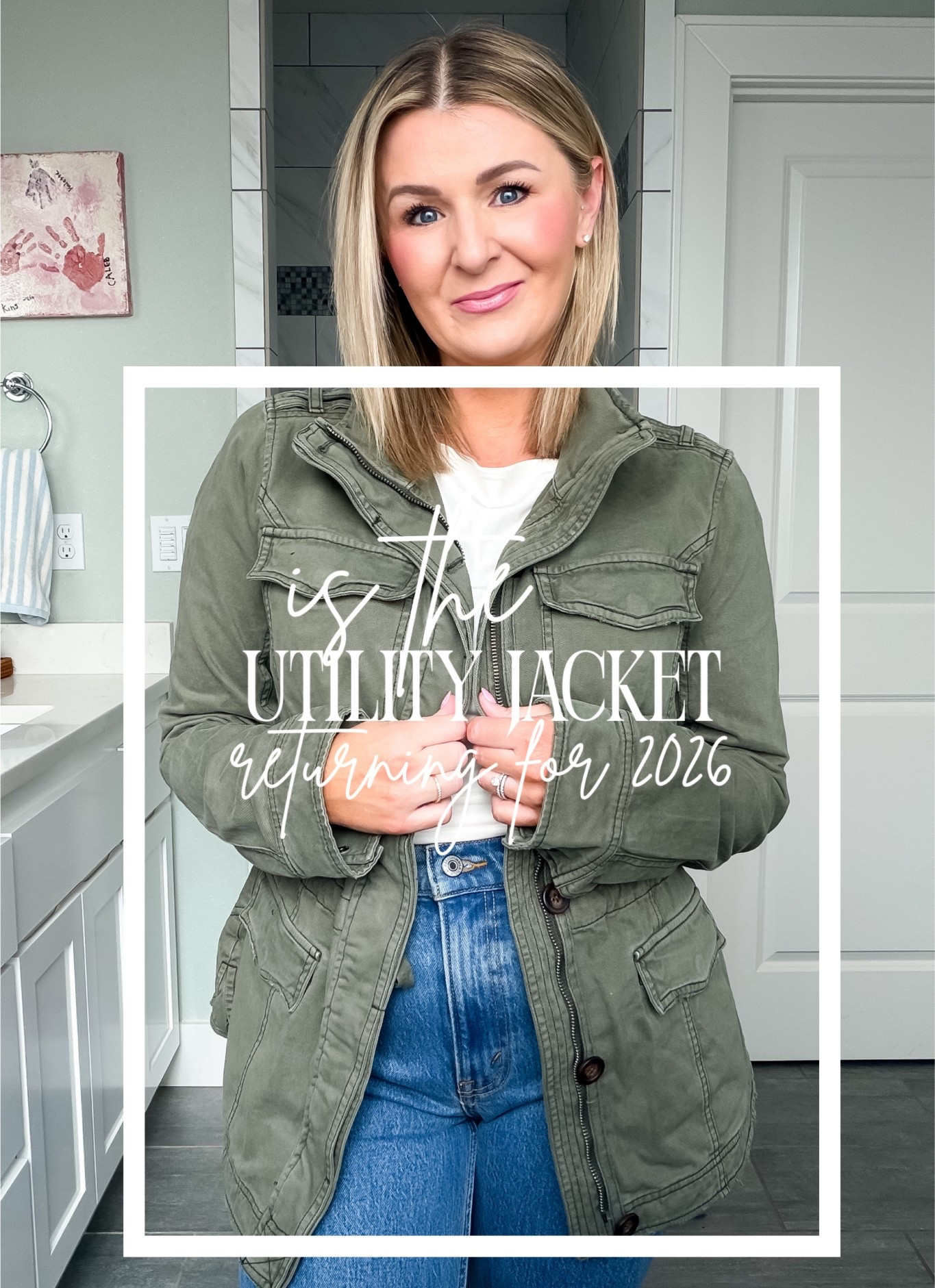 New arrival at Abercrombie, a nod to the past. This utility jacket comes from their archive collection. I might have owned the original 🥴 but I need you to sound off in the comments, are Utility jackets coming back?

Wearing a medium for reference 
Use code denimAF for an additional 15% off through 2/2/26 

#LTKOver40 #LTKootd #LTKSaleAlert