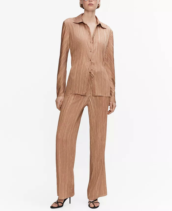 Women's Satin Pleated Pants | Macys (US)