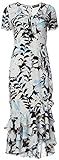 Karl Lagerfeld Paris Women's Ruffle Maxi Dress, Heritage Blue Multi, 10 | Amazon (US)