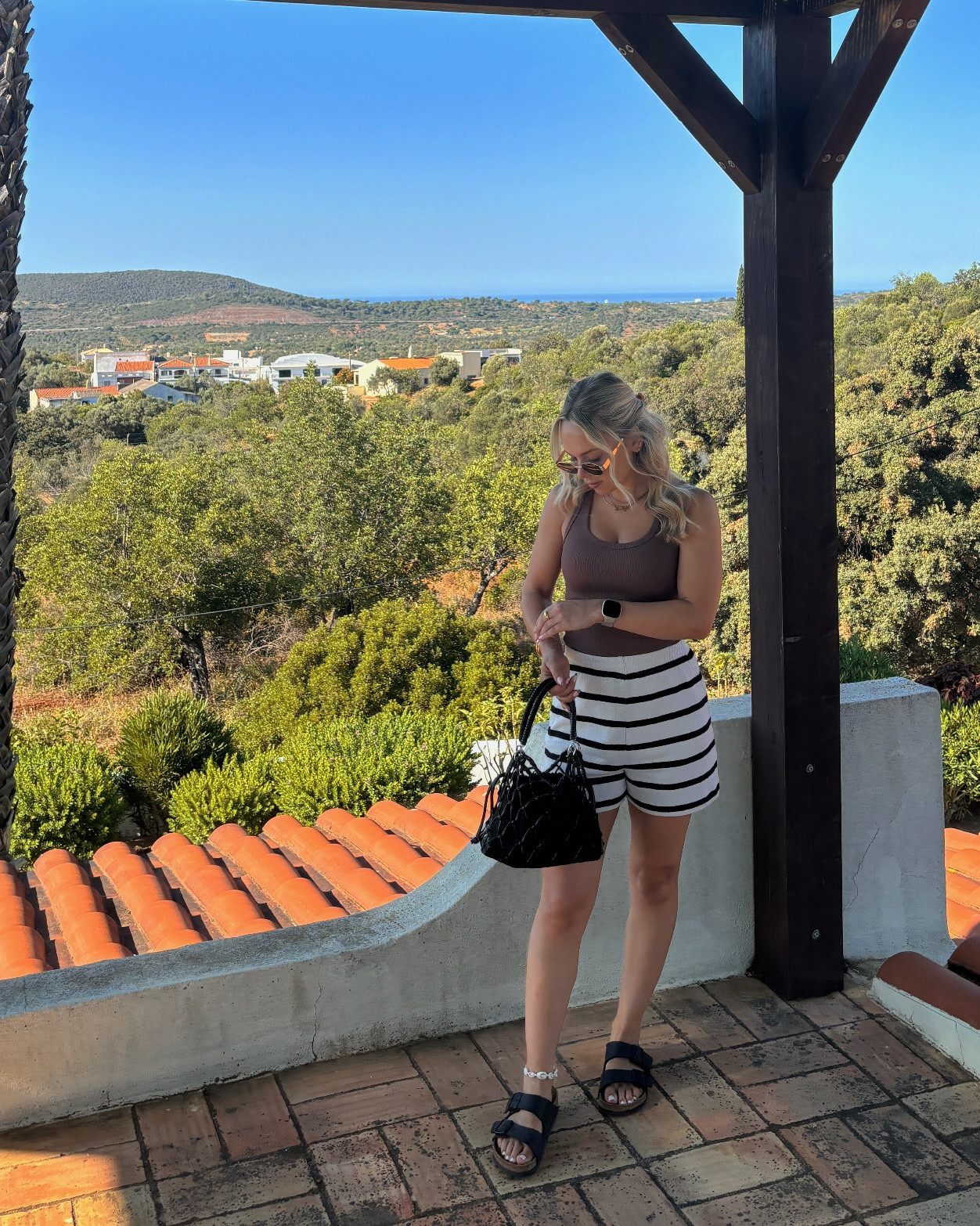 Holiday outfit ideas 
H&M striped co-ord two ways🤍🖤
Brown vest top is from HiCUPP 🤎

#LTKeurope #LTKsale #LTKtravel