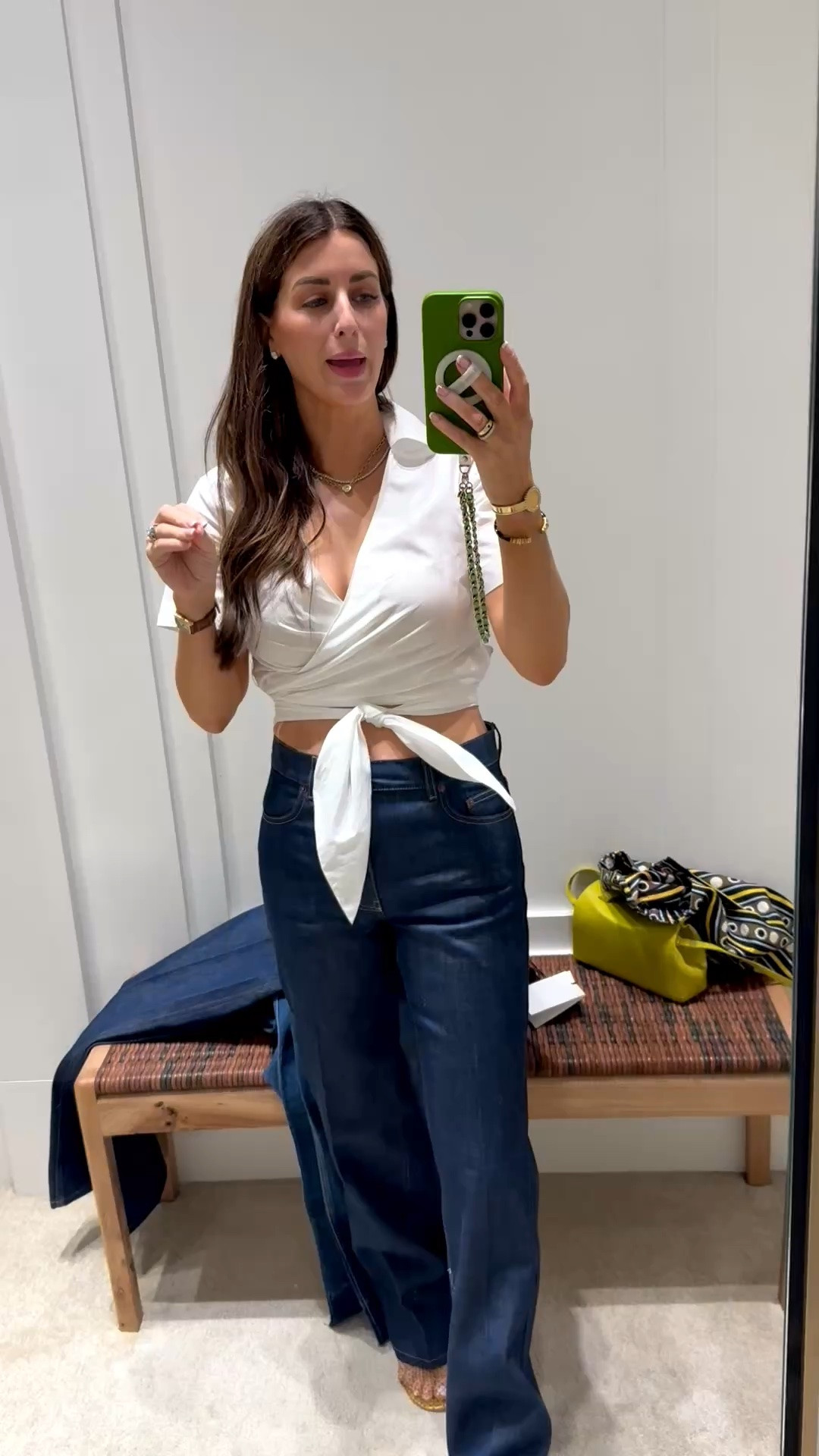 The Chloe jeans did not work out on me, but I am licking the rest of my outfit from the day including the top that I’m wearing with the Chloe jeans. Sometimes you just have to try and see for yourself and I was more than happy to try these on in person instead of ordering them ￼

#LTKdayinmylife #LTKOver40 #LTKTravel