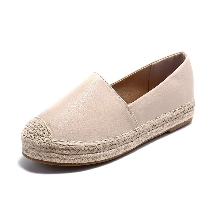 Alexis Leroy Women’s Closed Toe Slip On Casual Espadrilles Loafer Flat Comfort Shoes | Amazon (US)
