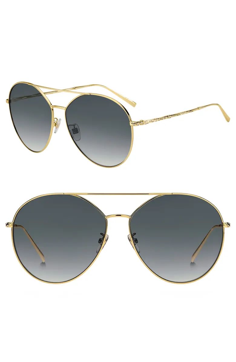 Givenchy 64mm Oversize Crystal Aviator Sunglasses | Nordstromrack | Nordstrom Rack