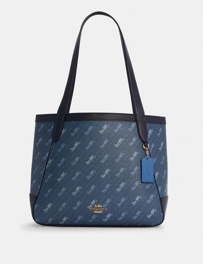 Horse and Carriage Tote With Horse and Carriage Dot Print | Coach Outlet