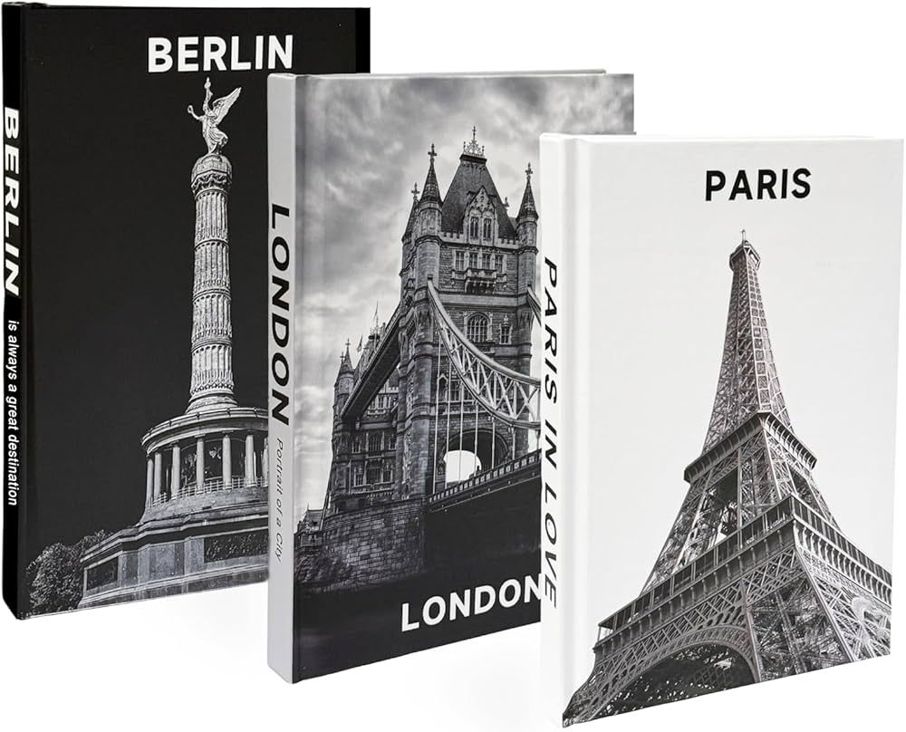3 Pack Decorative Books,Fashionable Decorative Books with Fillable Blank Pages for Home Decor,Dis... | Amazon (US)