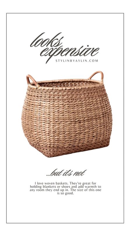Woven basket that looks expensive but it’s not #StylinbyAylin #Aylin 

#LTKHome #LTKFindsUnder50