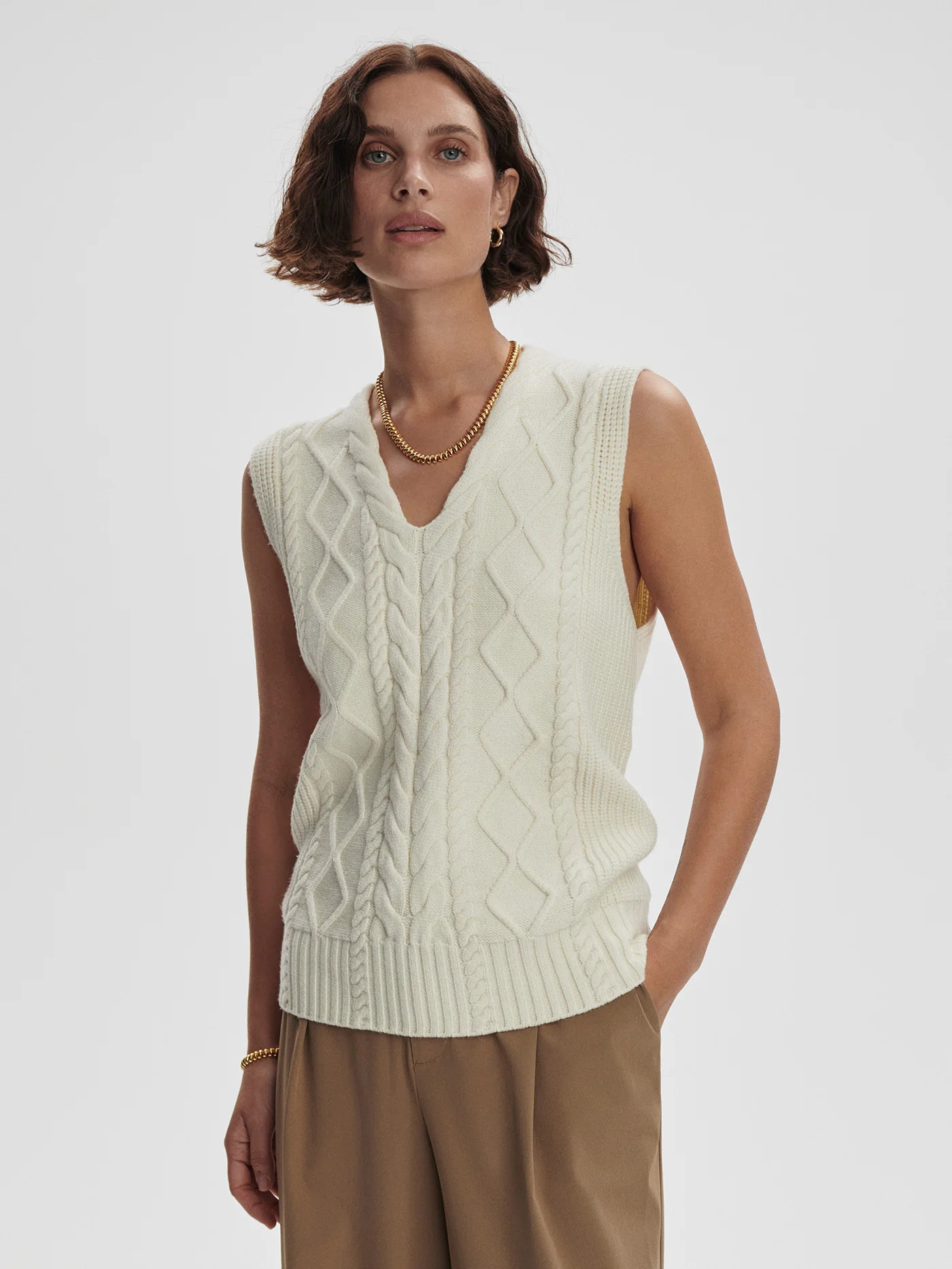 Kay Cable Knit Vest | Varley UK