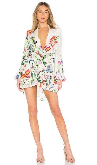 ROCOCO SAND Bloom Mini Dress in White | Revolve Clothing (Global)