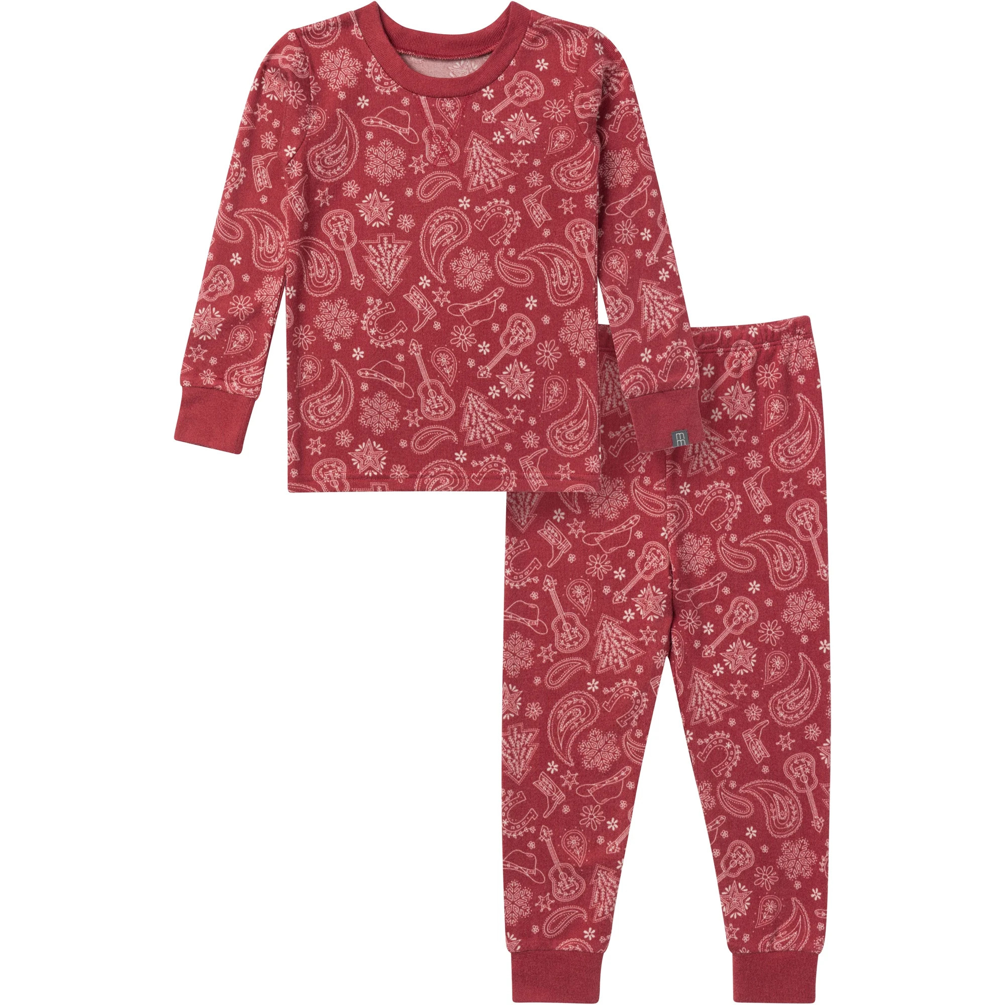 Modern Moments by Gerber Gender Neutral Tight Fitting Christmas Pajama Set, 2-Piece, Sizes 12 Mon... | Walmart (US)