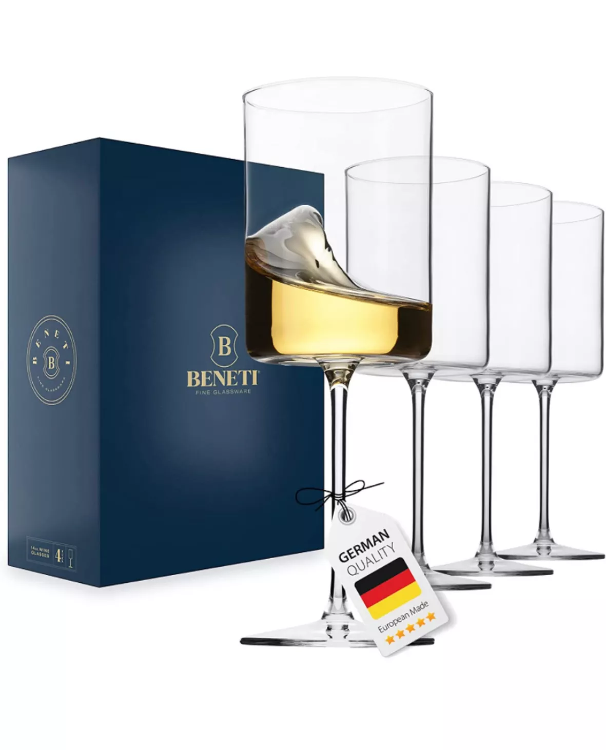  BENETI German Made Wine Glasses Set of 2