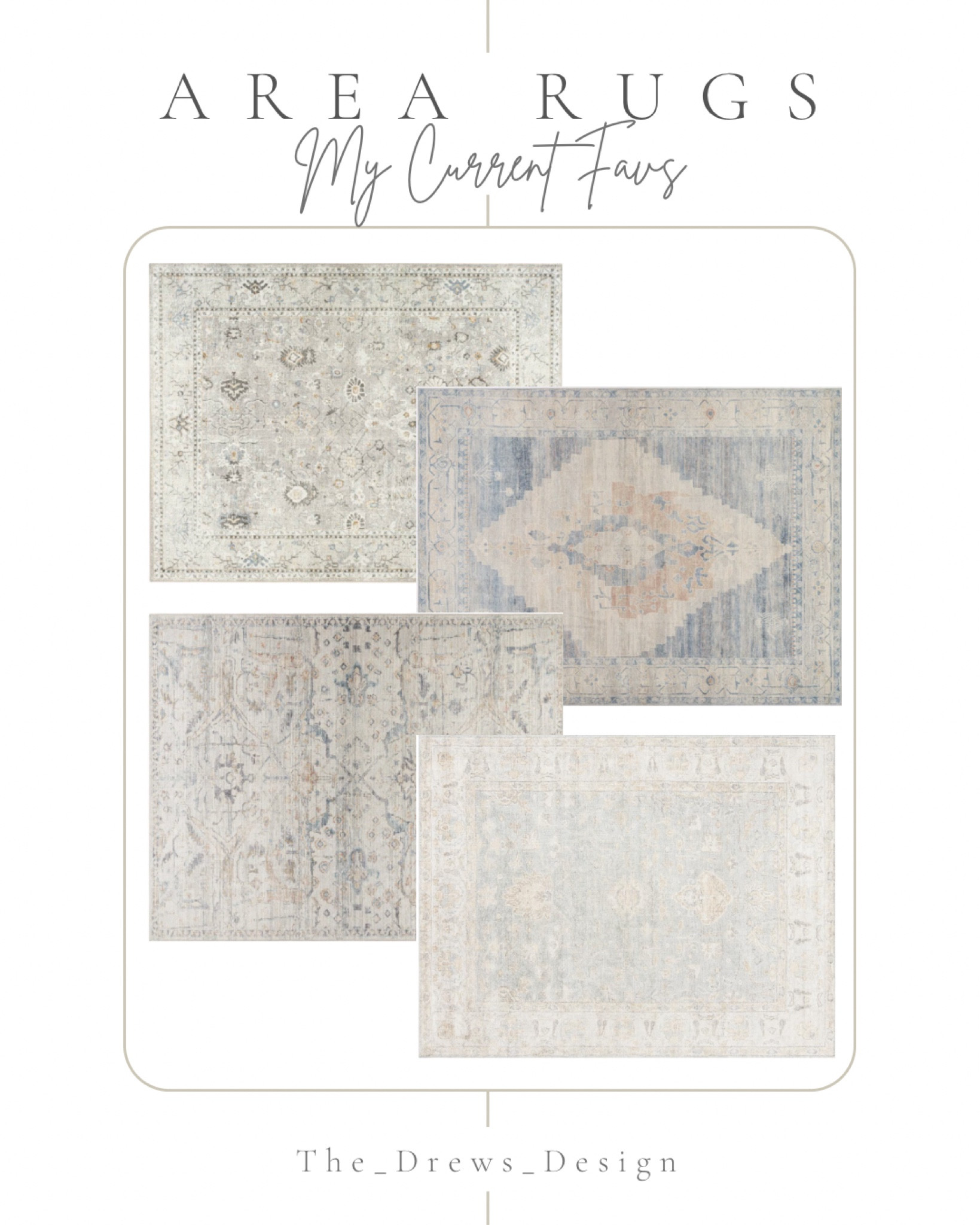 My current favorite sutras area rugs. These all have gray, cream, ivory with subtle pops or blue, beige, and blush. Surya, Becki Owens, Safavieh, Amazon Home Find, Wayfair 

#LTKstyletip #LTKhome #LTKsalealert