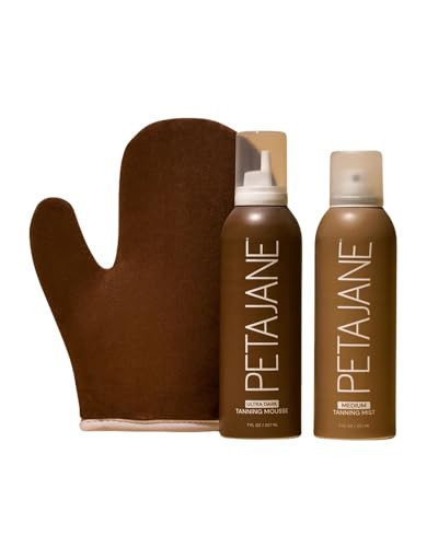 Peta Jane "The Essential Bundle", Self Tanning Mousse, Sunless Medium Tanning Mist, and Tan Applicator Mitt - Ultra Dark | Amazon (US)