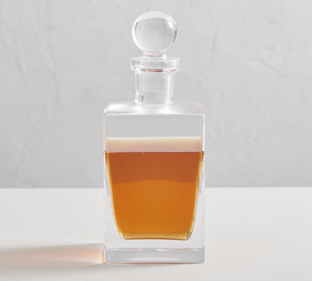 Square Hand-Blown Glass Decanter | Pottery Barn (US)
