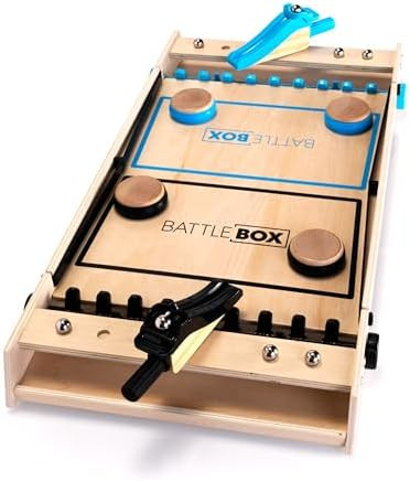 Fat Brain Toys Battle Box Marble Games, Targeting Aiming Tabletop Wooden Game for Kids & Tweens A... | Amazon (US)