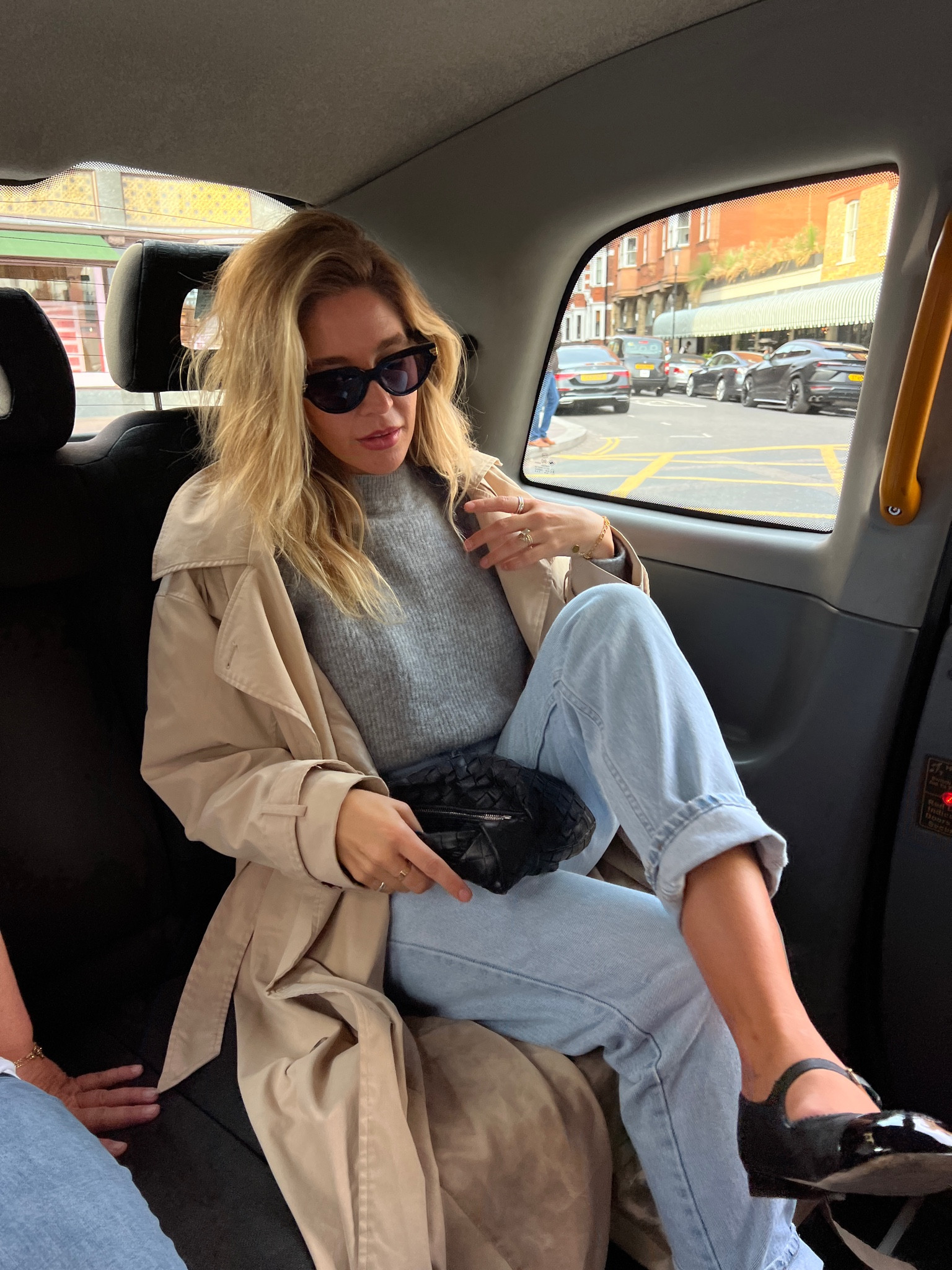 Sezane sweater — size small 
Mary Janes are vintage Chanel 
Levi’s are thrifted 

#LTKshoecrush #LTKworkwear #LTKstyletip