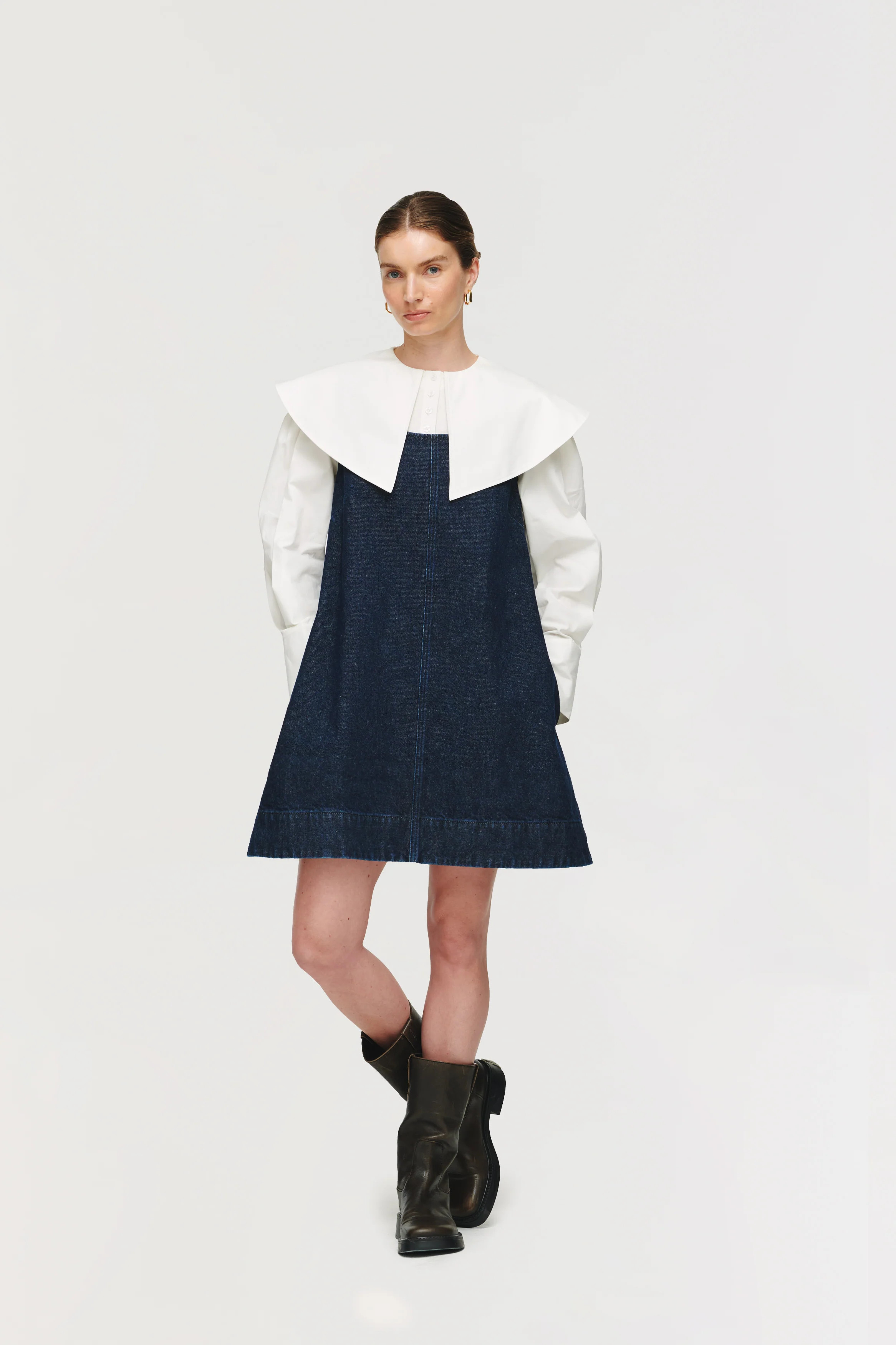 Belle | Denim Scoop Dress in Indigo | ALIGNE | ALIGNE UK & EU