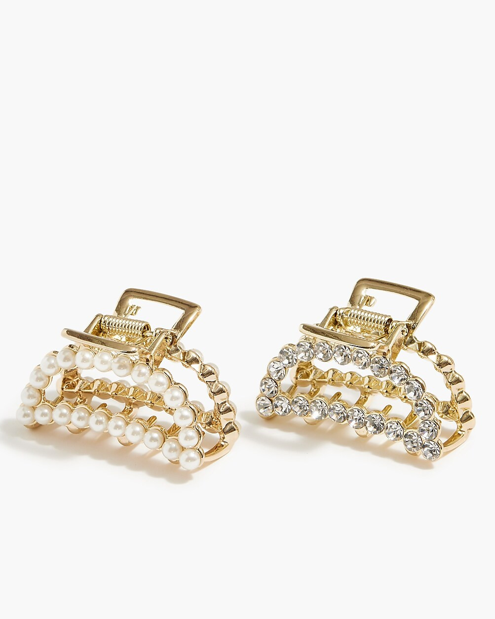 Small pearl and crystal claw clip set-of-two | J.Crew Factory