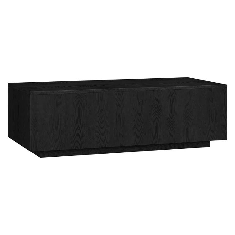 Evelyn&Zoe Modern/Contemporary 48" Wide Black Grain Coffee Table - Walmart.com | Walmart (US)